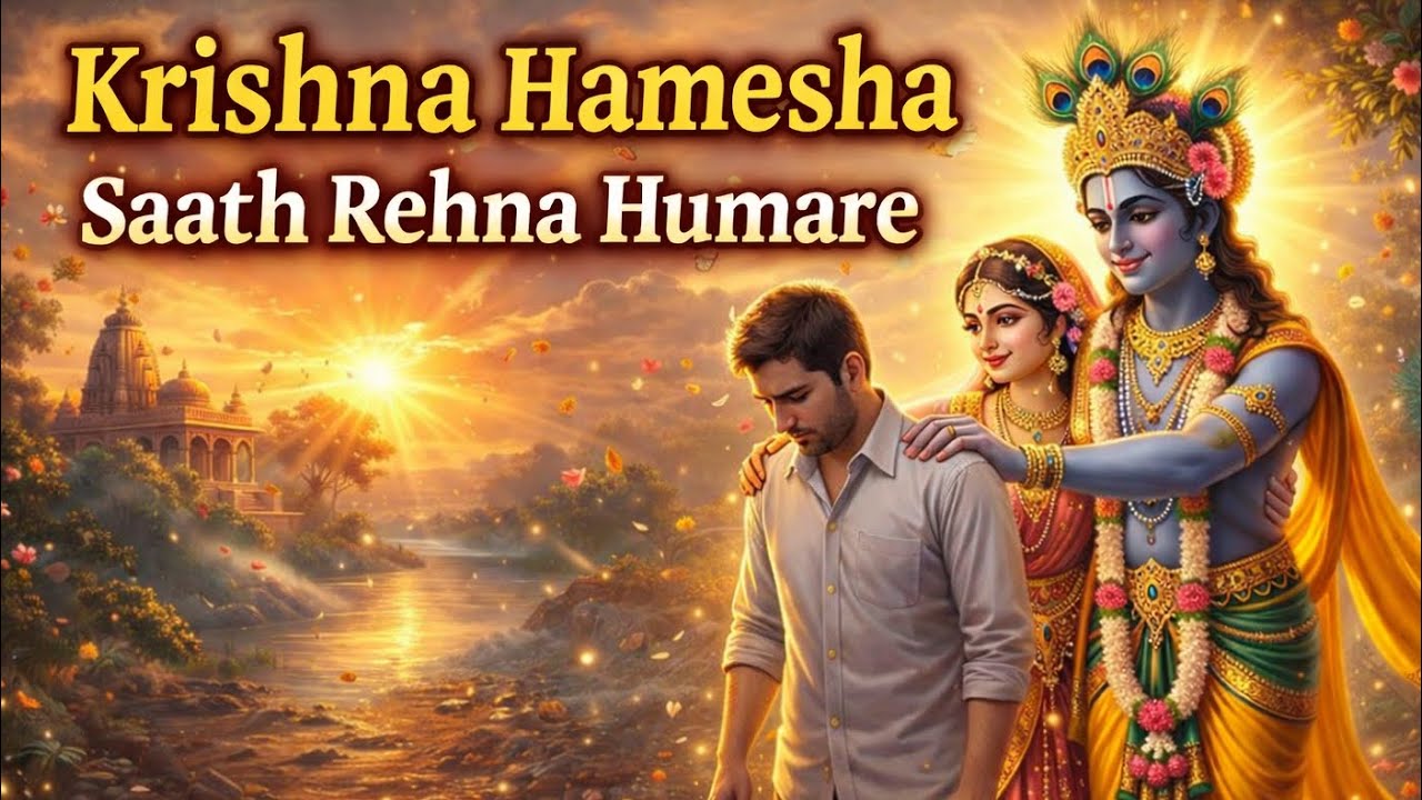 Krishna Hamesha Saath Rehna Humare 🙏 Radha Krishna Bhajan | Soulful Devotional Song