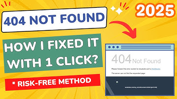 Hoe los je de 404 Not Found WordPress-fout 2025 op? | WordPress-fout 404 Not Found oplossen (met ...