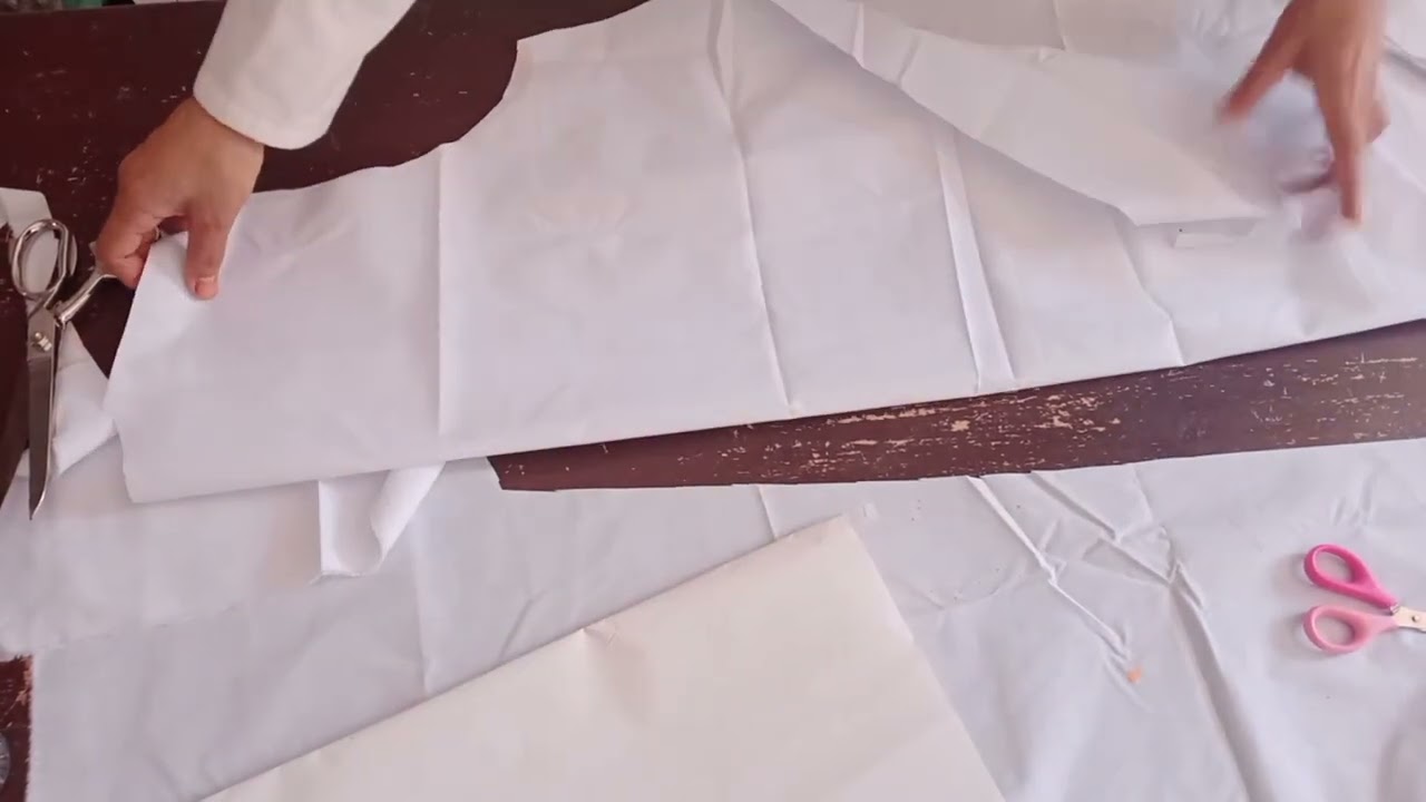 طريقة تفصيل طابلية الممرضات للمبتدئين بسهولة وبدون تعقيدات