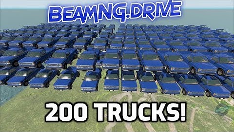 Dropping 200 TRUCKS from 1000 Feet onto the Ground. Realistic Crashes in BeamNG Drive