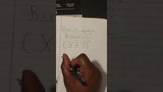 How to square binomial