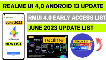 Realme June 2023 New Update List | Realme UI 4.0 Android 13 New Update List | Realme New Update List