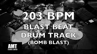 203 Bpm Blast Beat Drum Track bomb Blast