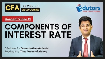 CFA Level 1 - Concept Videos (2022) | Quants | Time Value of Money | Components of Interest Rate