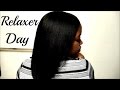 Relaxer Wash Day Routine 2017- Wet Wrap & Trim