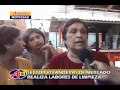 Sector Vivanderas de mercado Casa Grande Realizan Limpieza.