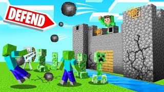 MINECRAFT But It's CASTLE DEFENSE! (Win = Diamonds) screenshot 4