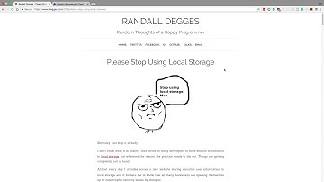 Why I stopped using LocalStorage
