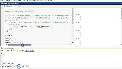 transformada discreta de Fourier TDF