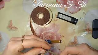 DIY мк сумка вязанная крючком из атласных лент сумка из атласных лент