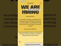 📢Software Testing Internship in Bangalore #shorts #career #fresher #softwarejobs#ytshorts #techjobs