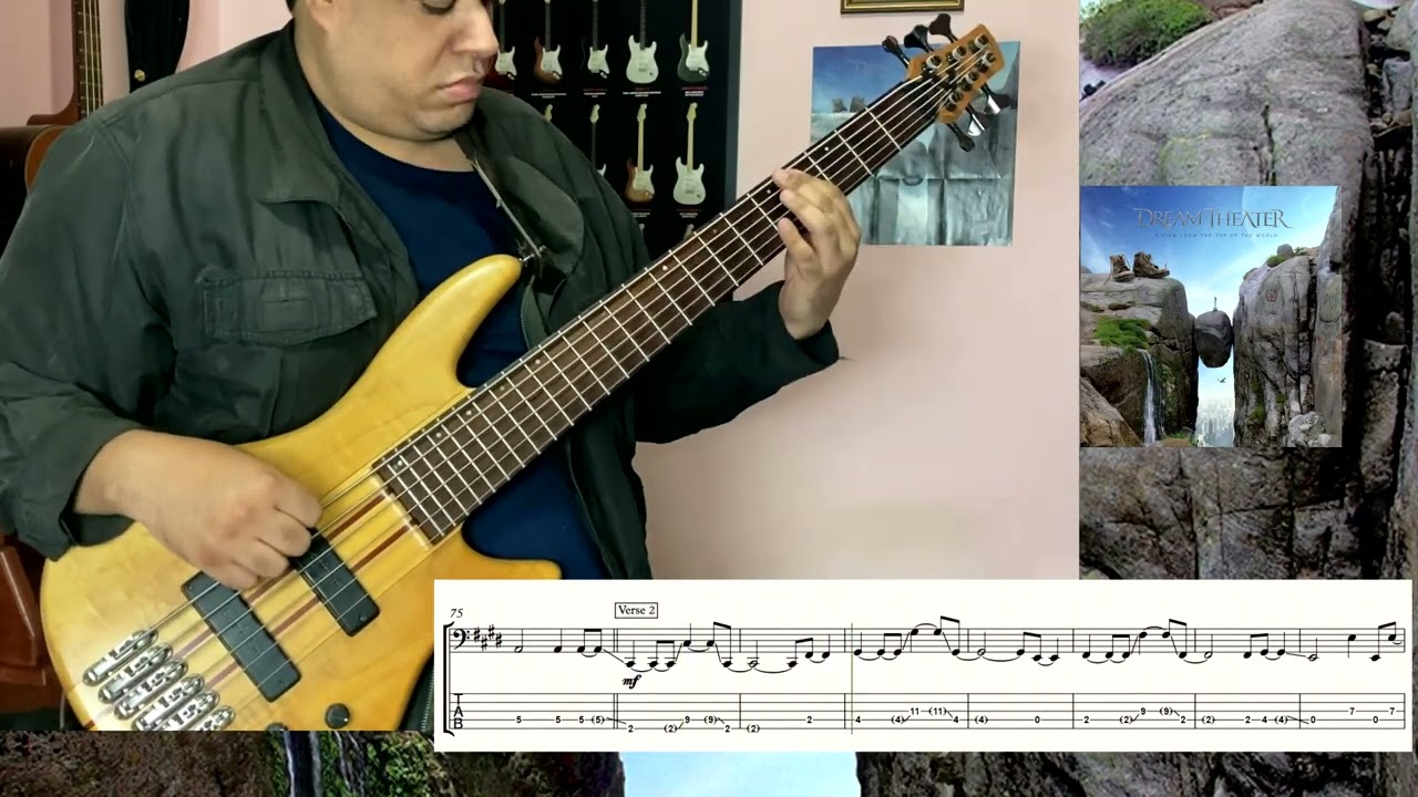 Transcending time (Dream Theater) - bass cover (sheet music/tab included)