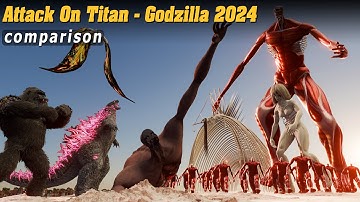 Biggest Monster In Godzilla 2024 And Attack On Titan | 3D Size Comparison
