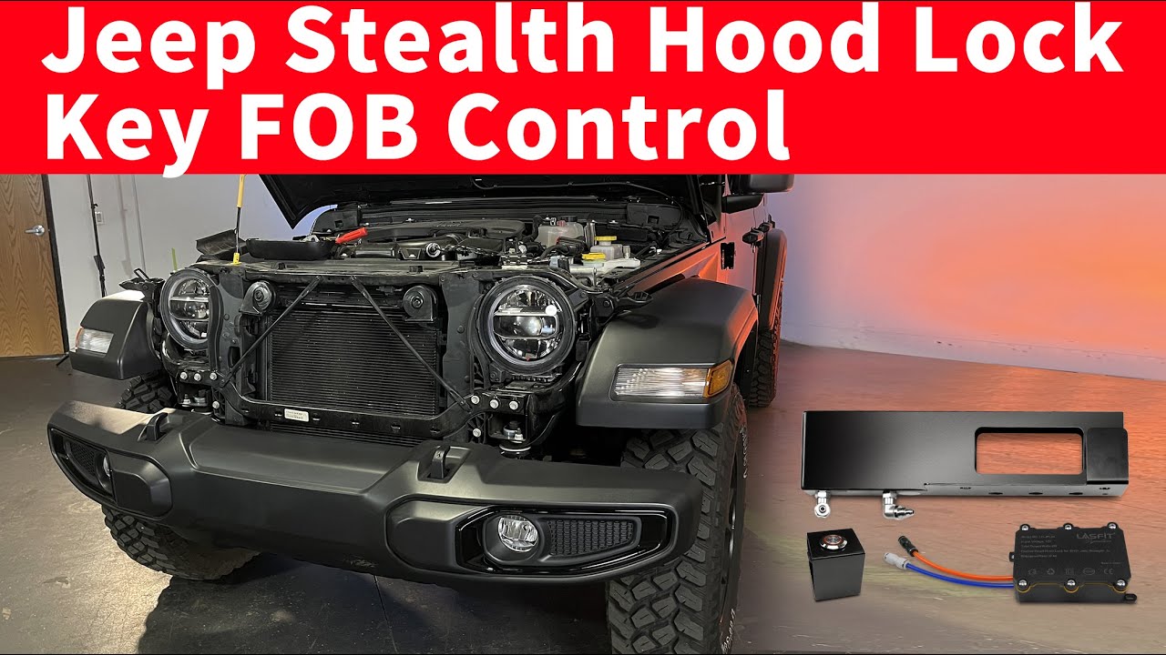 Jeep Stealth Hood Lock for Jeep Wrangler JL Gladiator JT Key FOB Control  -Install Guide - YouTube
