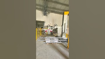 Column robot palletizing solution for bagged materials on production lines. #robotics #automation