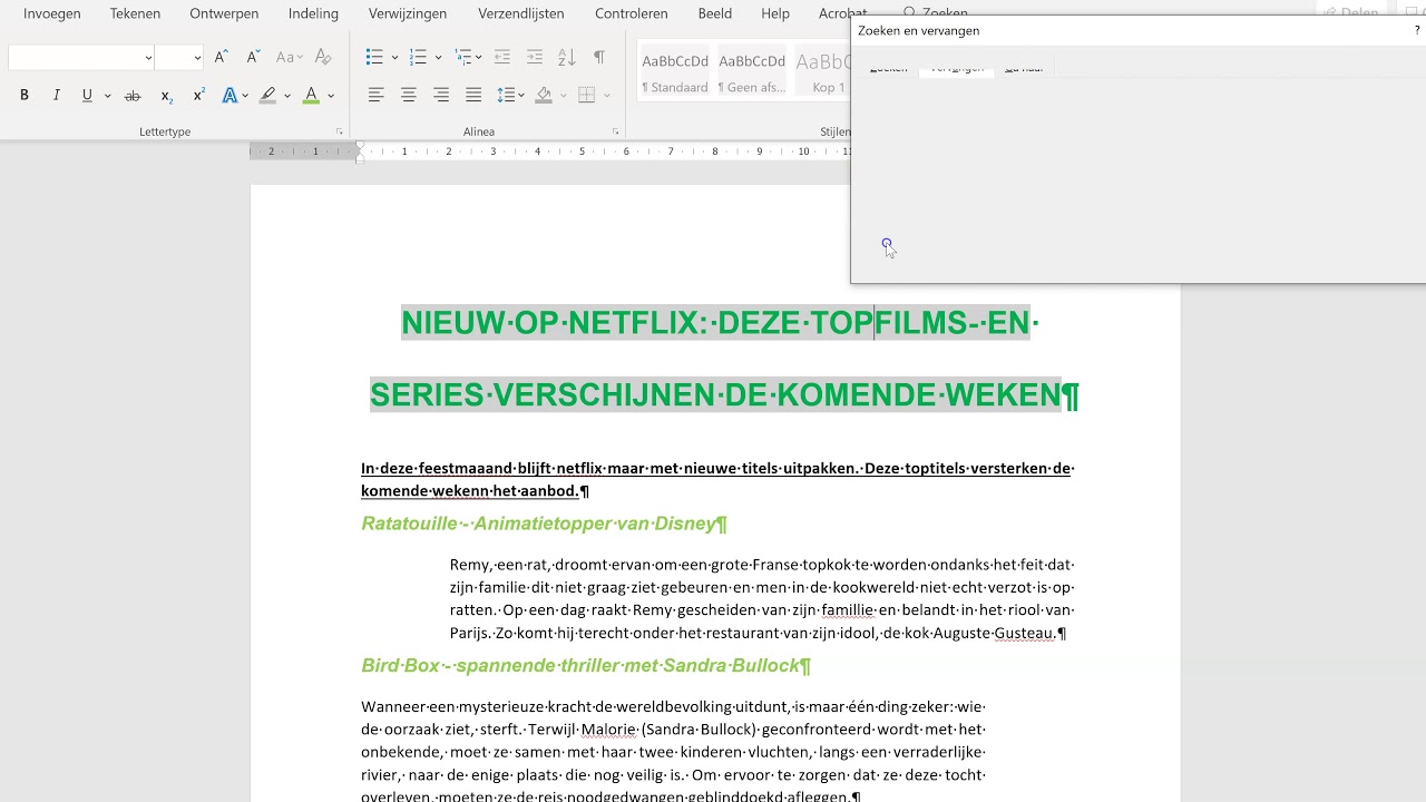 PCLeek Word Hoe woorden of spelfouten zoeken en vervangen