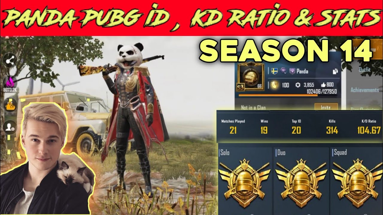 Panda pubd id, kd ratio,stats | season 14 | pubgmobile