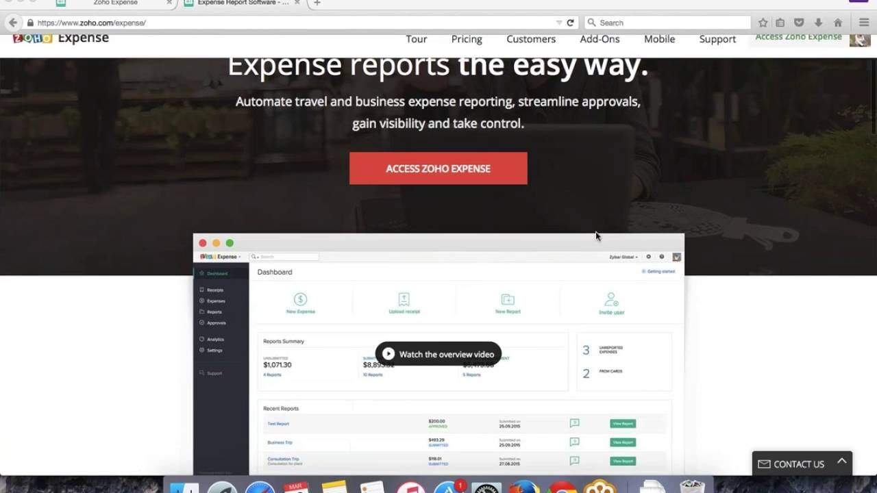 online expense reporting