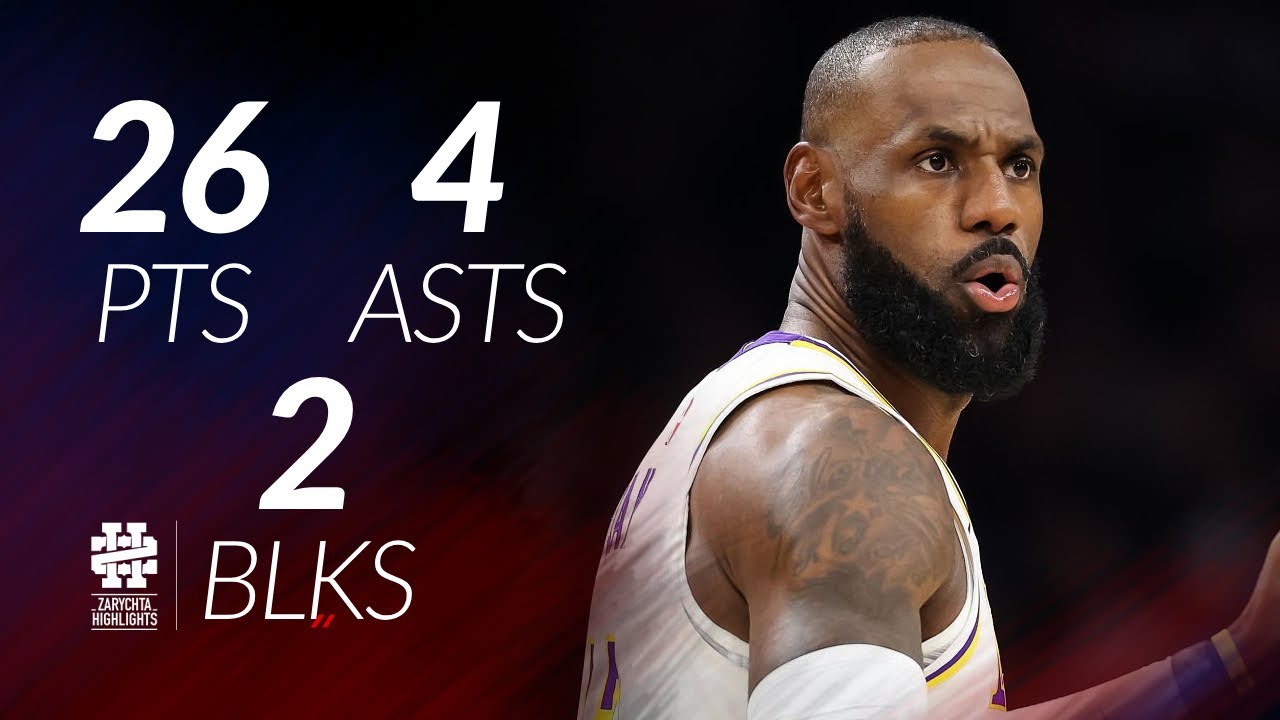 Леброн Джеймс 26 очков, 4 передачи, 2 блока против «Санс» в сезоне 25/26
