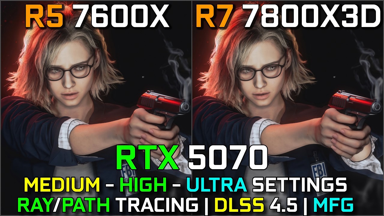 Ryzen 5 7600X vs Ryzen 7 7800X3D 🔥 RTX 5070 Gaming Test | RT/PT +