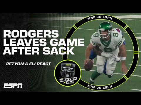 Aaron Rodgers walks off field after taking sack | ManningCast