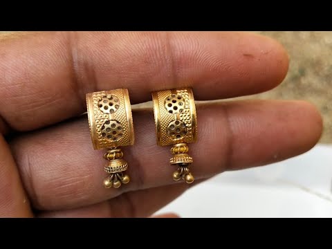 4 Grams earings model from GRT Jewellers | Gold earrings for kids, Gold  earrings designs, Indian jewellery design earrings