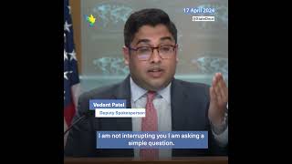 US spokesperson Vedant Patel won't answer question over whether Geneva Conventions apply to Gaza