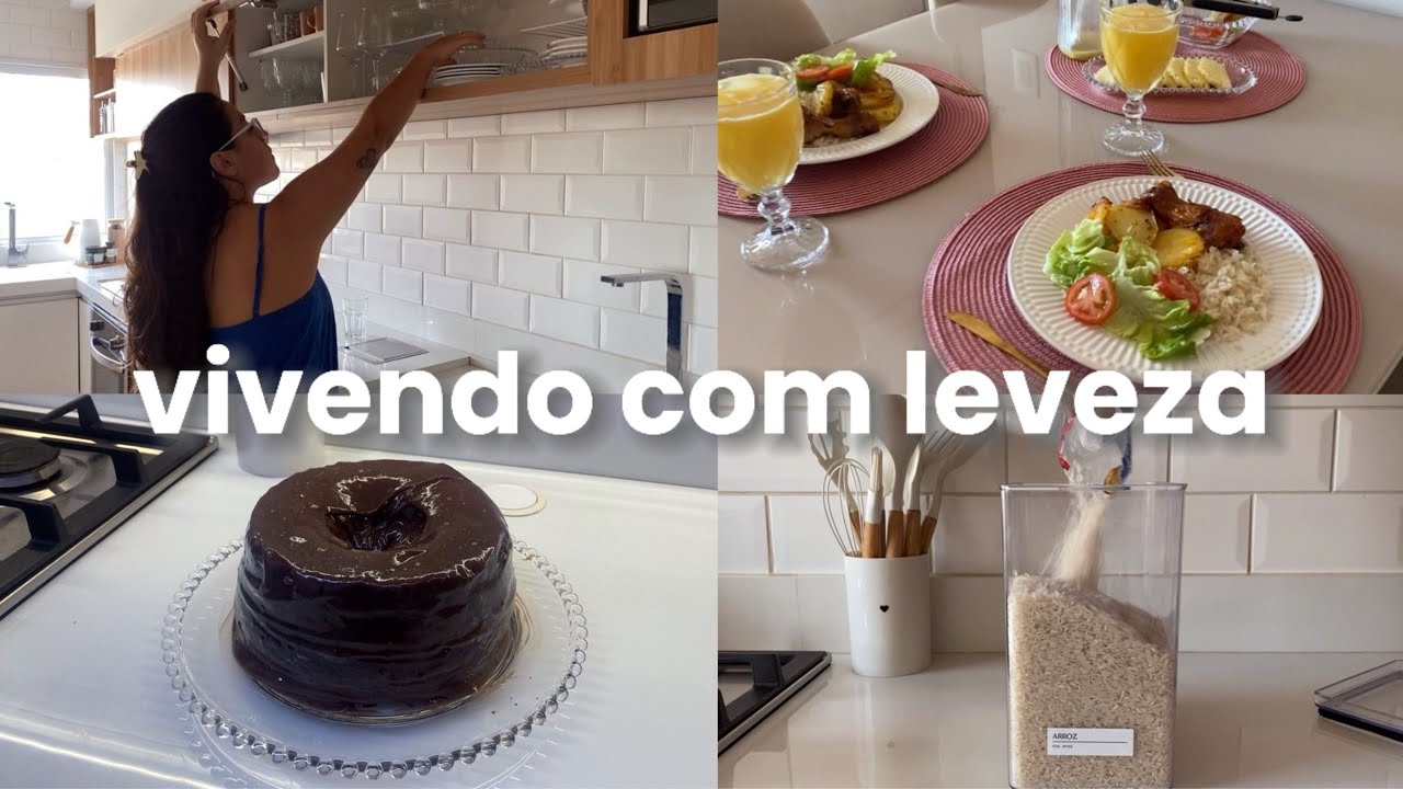 ALMOÇO COM CALMA | BOLO DE CENOURA COM CHOCOLATE | vlog silencioso