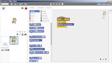 Scratch 2.0 - An easy first script - Cat Goto Mouse