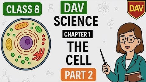 Class 8 DAV Science | Chapter 1: The Cell (Part 2) | Its Structure & Functions (with Notes)