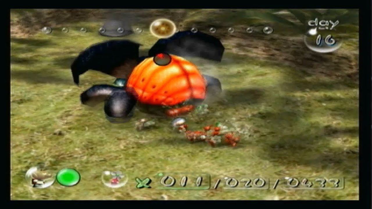 Let's Play Pikmin Part 16 Day 16 Armored Cannon Beetle & Radiation Canopy YouTube