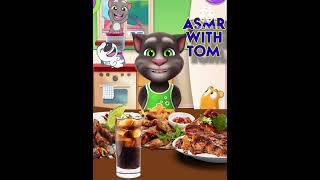 Talking Tom 2 Mukbang, Chicken Wings , Barbecue , Steak , Cola Episode 1
