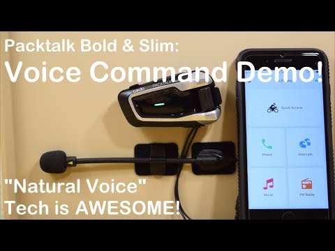 Cardo Natural Voice-Command Demo. Best By FAR!!! PACKTALK BOLD/SLIM, FREECOM 4x, FREECOM 4+