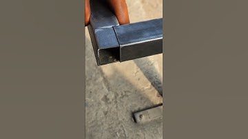 Square Pipe Gap Fit Trick | Perfect Pipe Joint Without Welding #shortvideo #pipeworks #pipejoint