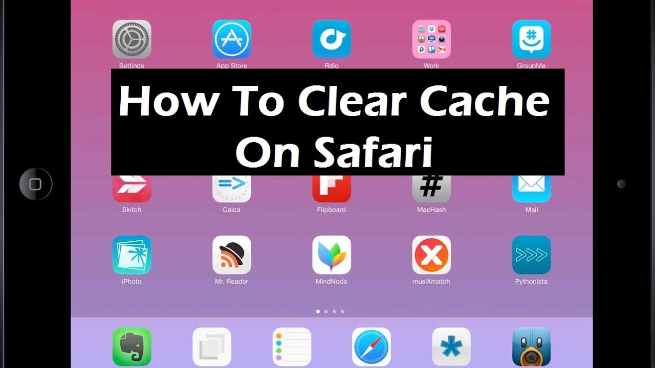 delete cache safari ipad