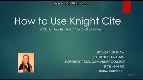 How to Use Knight Cite: A Citation Tool