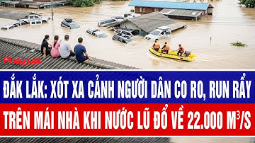 Đắk Lắk: Xót xa cảnh người dân co ro, run rẩy trên mái nhà khi nước lũ đổ về 22.000 m³/s