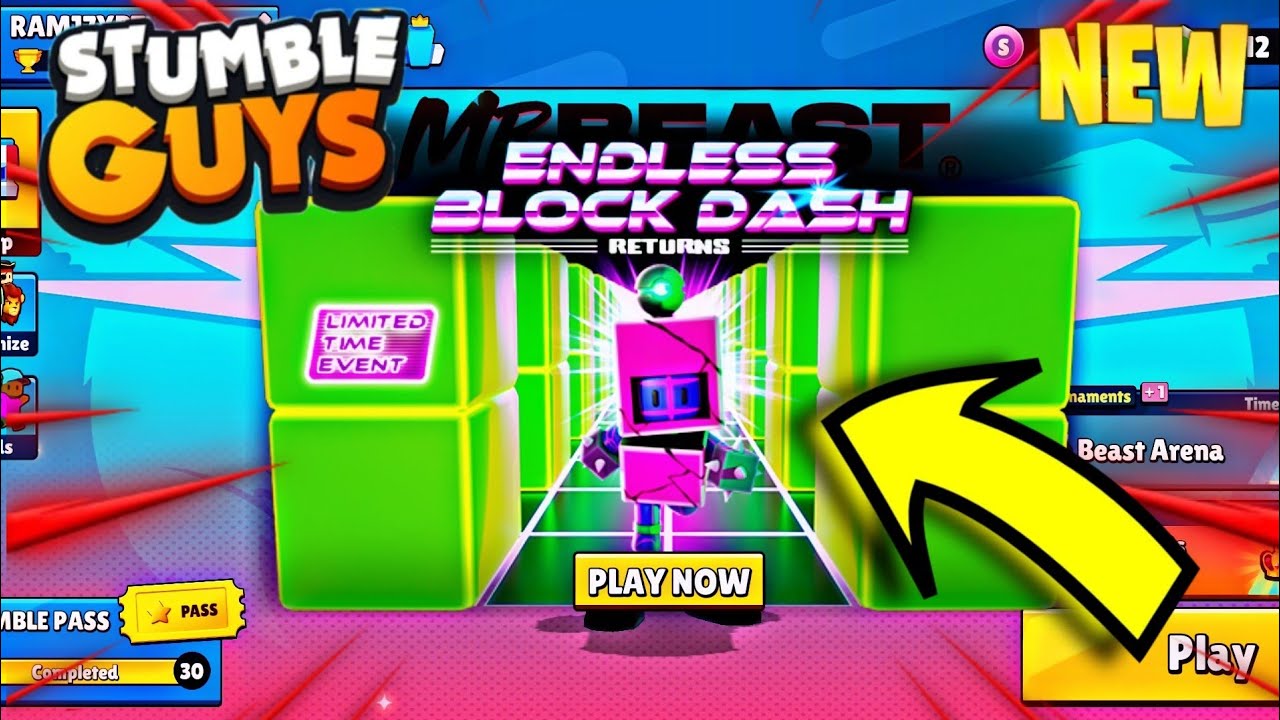 NEW* ENDLESS BLOCK DASH EVENT In Stumble Guys! 