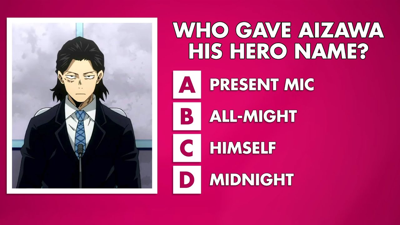 My Hero Academia Voice Quiz, Guess the character voice