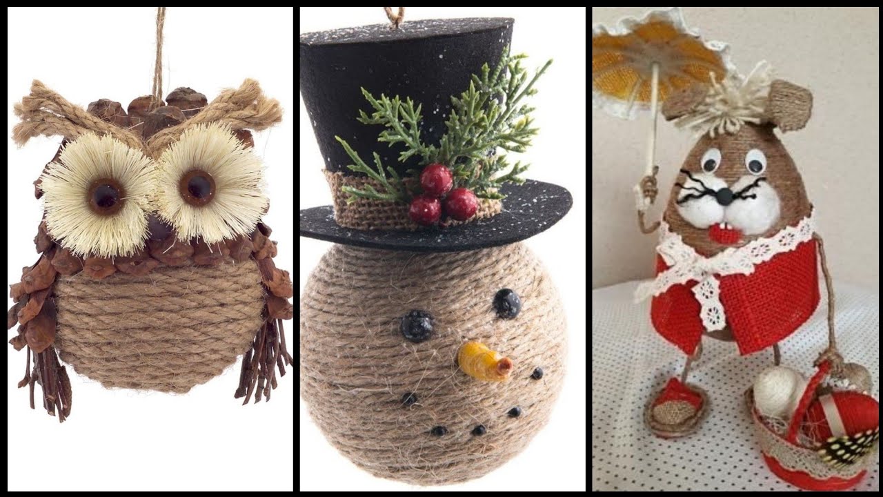 Animals style things from jute rope /jute work ideas - YouTube