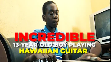 Watch How 13-Year-Old Boy Plays Hawaiian Guitar Like Ebenezer Obey