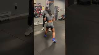 Sexiest Boxer Alycia Baumgardner hitting mitts working on combinations and movement