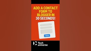 Add a Contact Form to Blogger in 30 Seconds!
