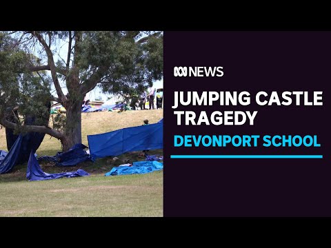 Five children die, several critically injured after jumping castle blown into air | ABC News