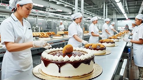 Automated Cake Factory Process || How Millions of Cakes Are Made in a Factory