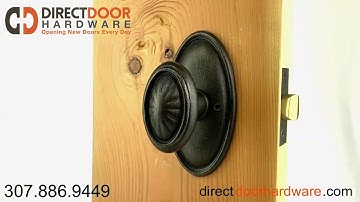 Emtek Lost Wax Parma Door Knob with Style 14 Rosette in Medium Bronze