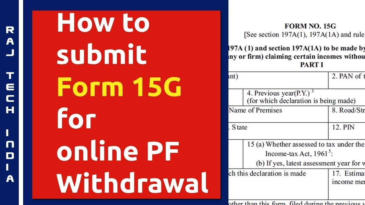 Form 15g for pf