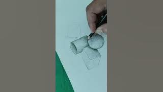 #Tutorial Gambar Benda Kubistis Silindris Bulat Segitiga Krucut#
