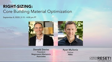 RIGHT-SIZING: Core Building Material Optimization // CarbonPositive RESET! 1.5ºC Global Teach-In