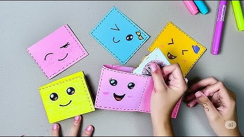 Diy paper wallet|No glue paper wallet|No glue paper craft|One sheet paper craft|Paper craft no glue